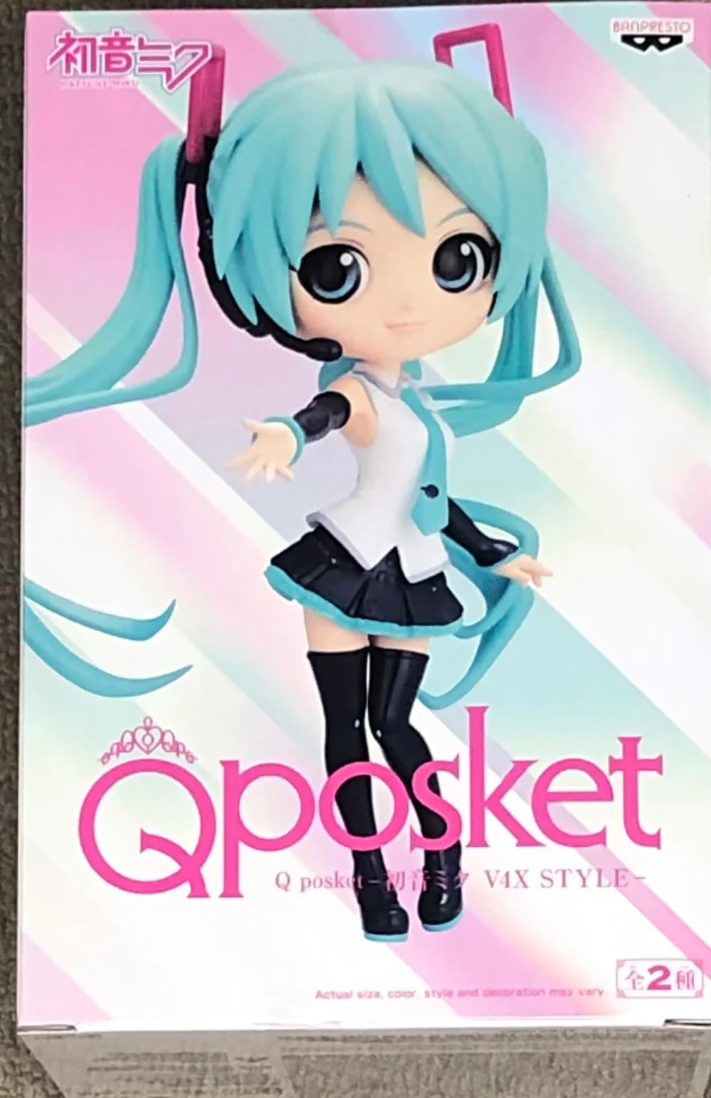 Banpresto - Figura Q Posket Hatsune Miku V4x Style (Ver.A) 14cm Multicolor Bp18911 Banpresto - Figura Q Posket Hatsune Miku V4x Style (Ver.A) 14cm Multicolor Bp18911